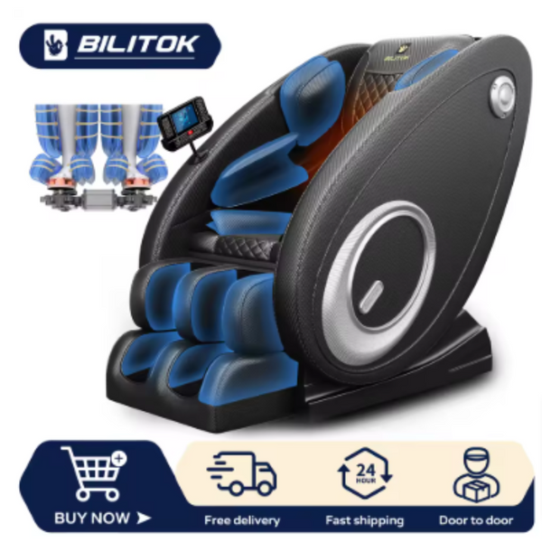 Full Body Massage Chair with Heating, Massage Chair Recliner with Zero Gravity, Bluetooth Speaker, Airbags, Foot Roller